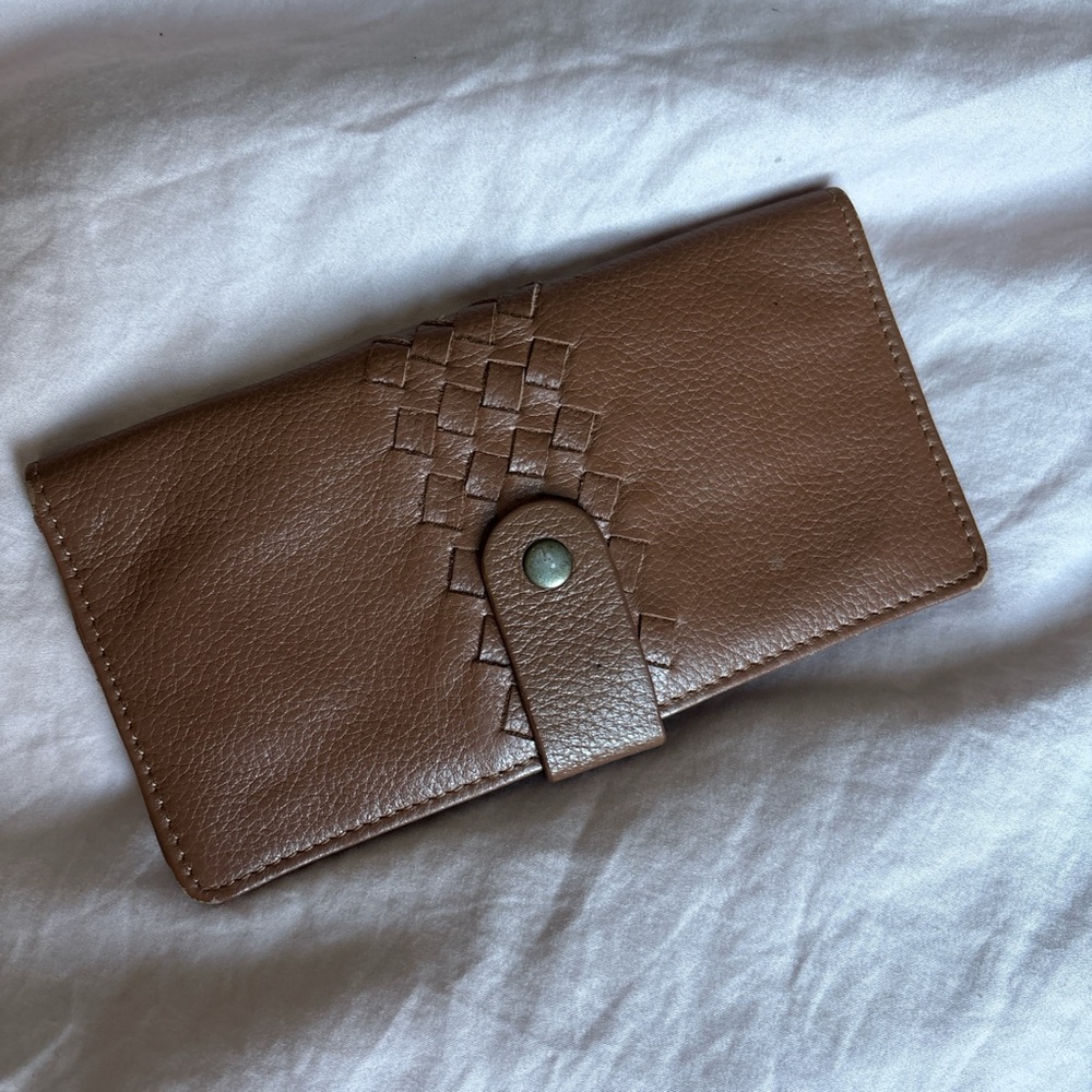 BDG Brown Woven-Accent Women's Wallet